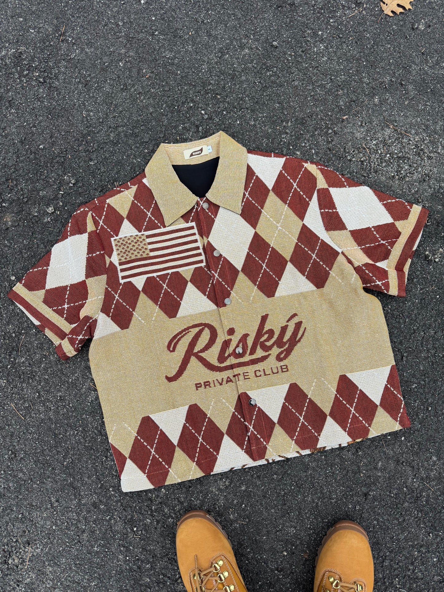 NEW MONEY TAPESTRY PLAID JACQUARD FABRIC SHIRT