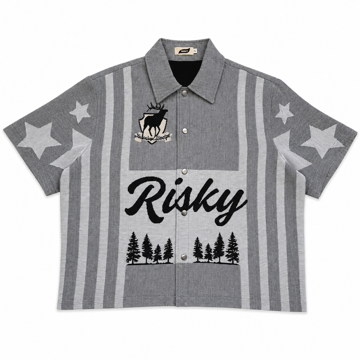 BOYS OF AMERICA HANDMADE TAPESTRY JACQUARD FABRIC WORK GREY