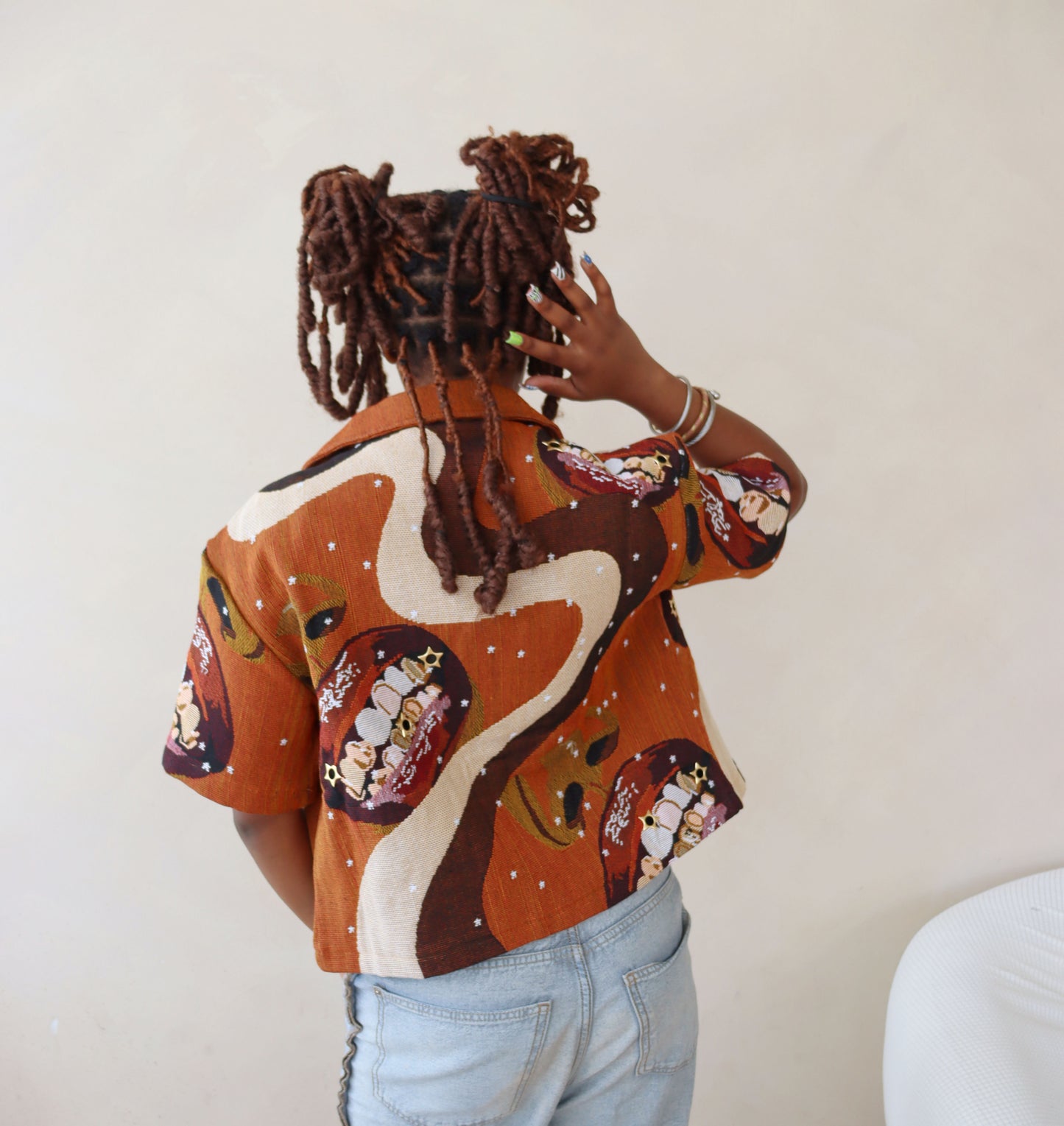 (WOMENS) GRILLZ HANDMADE TAPESTRY JACQUARD SHIRT