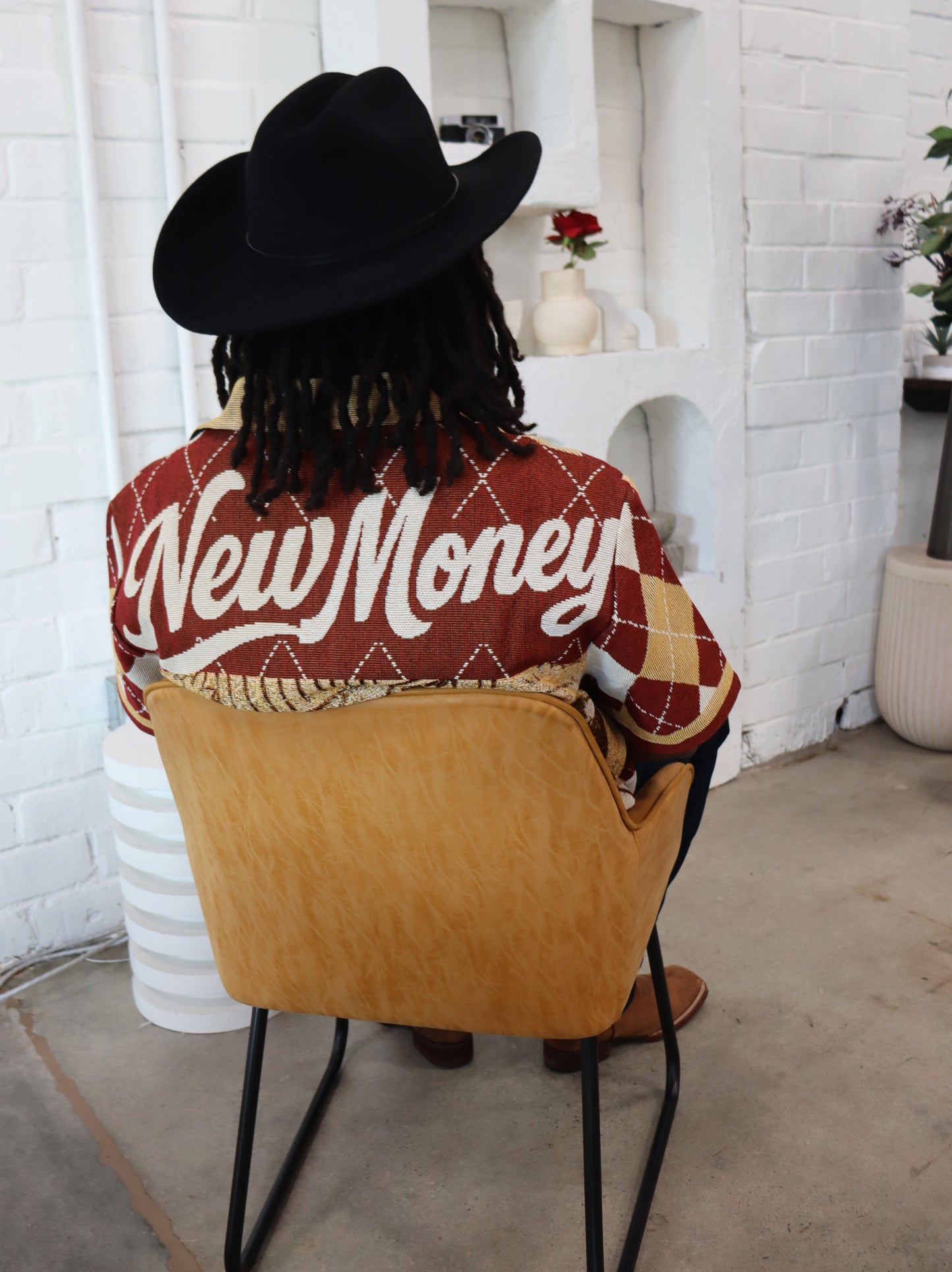 NEW MONEY TAPESTRY PLAID JACQUARD FABRIC SHIRT