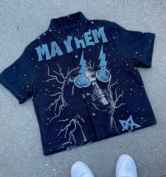 MAYHEM HANDMADE TAPESTRY JACQUARD FABRIC WORK SHIRT