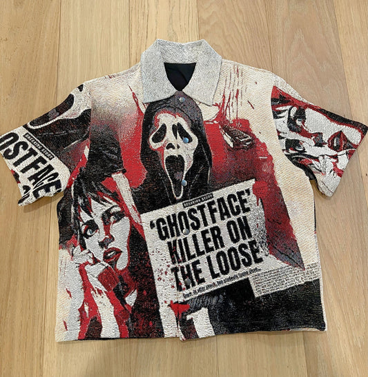 GHOSTFACE HANDMADE TAPESTRY JACQUARD FABRIC WORK SHIRT