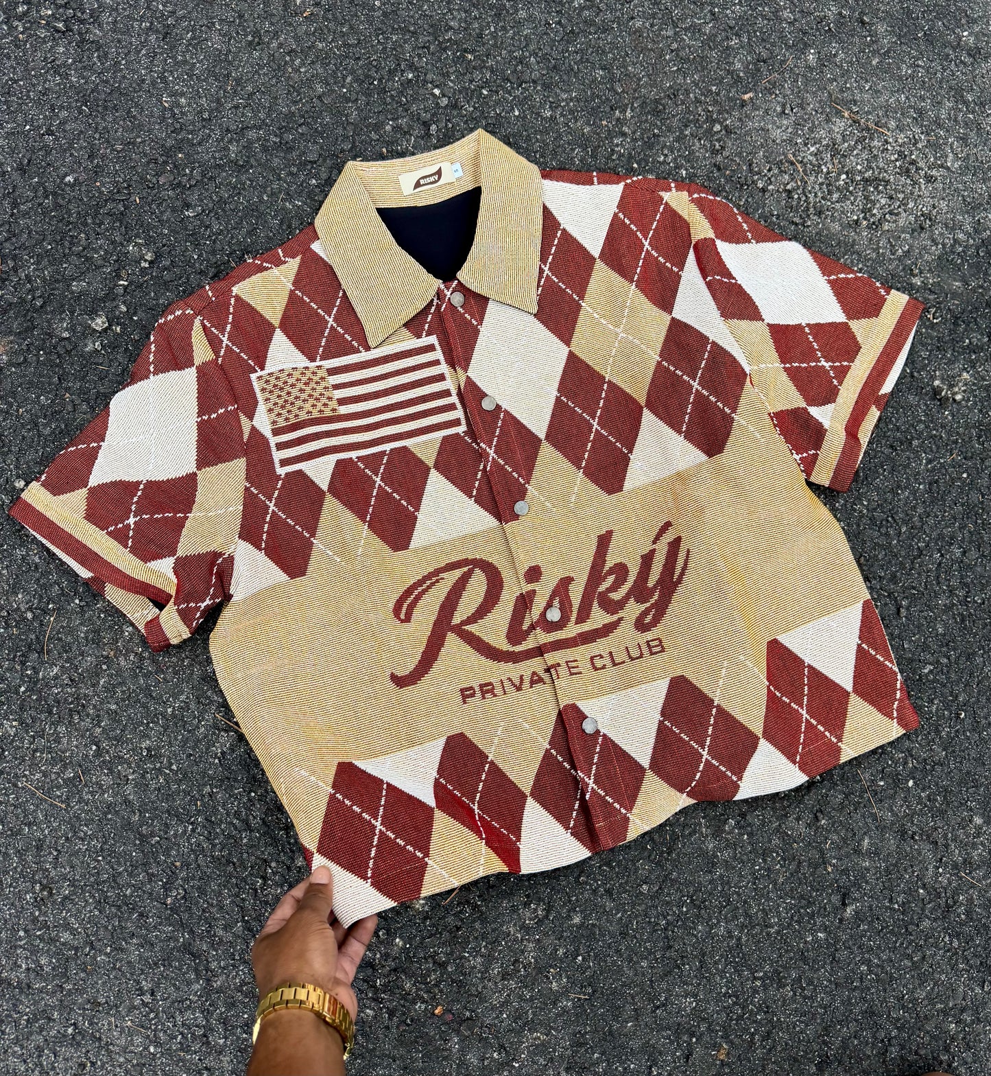 NEW MONEY TAPESTRY PLAID JACQUARD FABRIC SHIRT