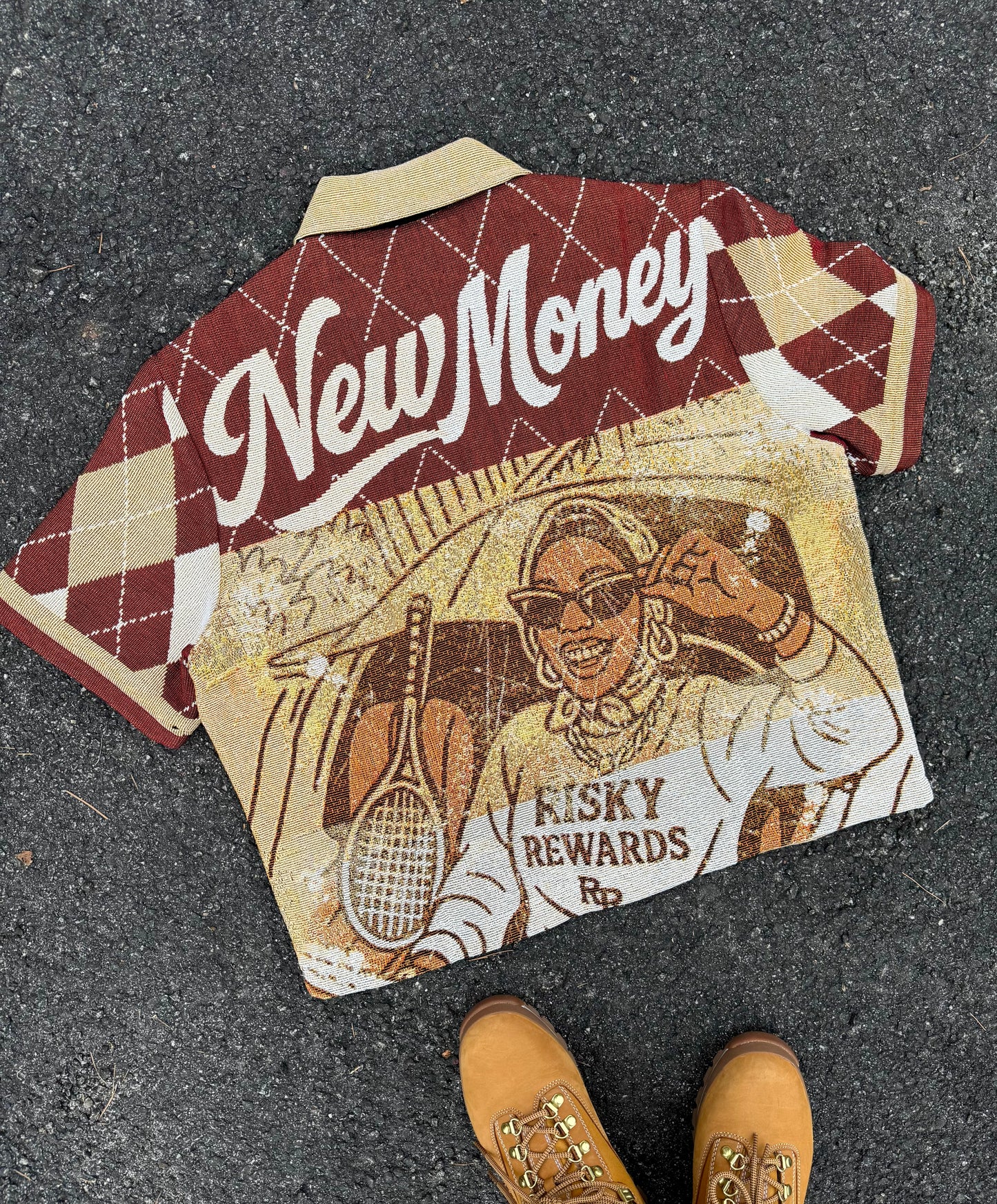 NEW MONEY TAPESTRY PLAID JACQUARD FABRIC SHIRT