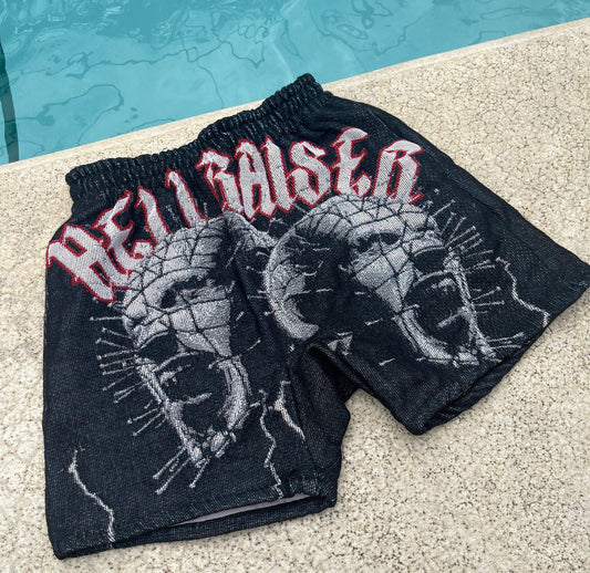 HELLRAISER HANDMADE TAPESTRY JACQUARD FABRIC SHORTS