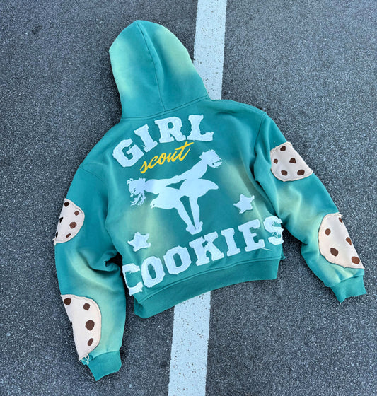 GIRL SCOUT COOKIES DISTRESSED SUN FADE HOODIE