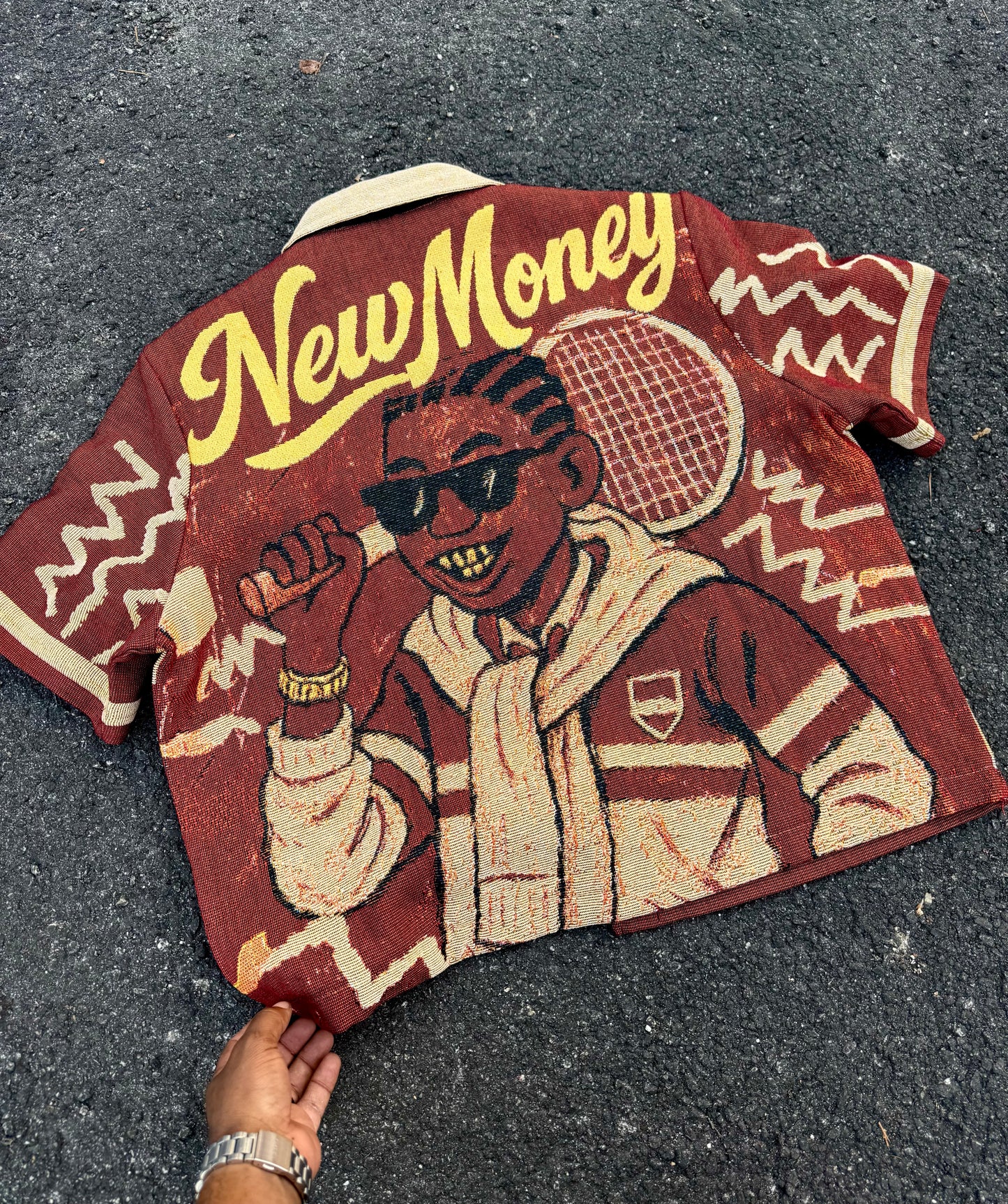 NEW MONEY TAPESTRY JACQUARD FABRIC SHIRT