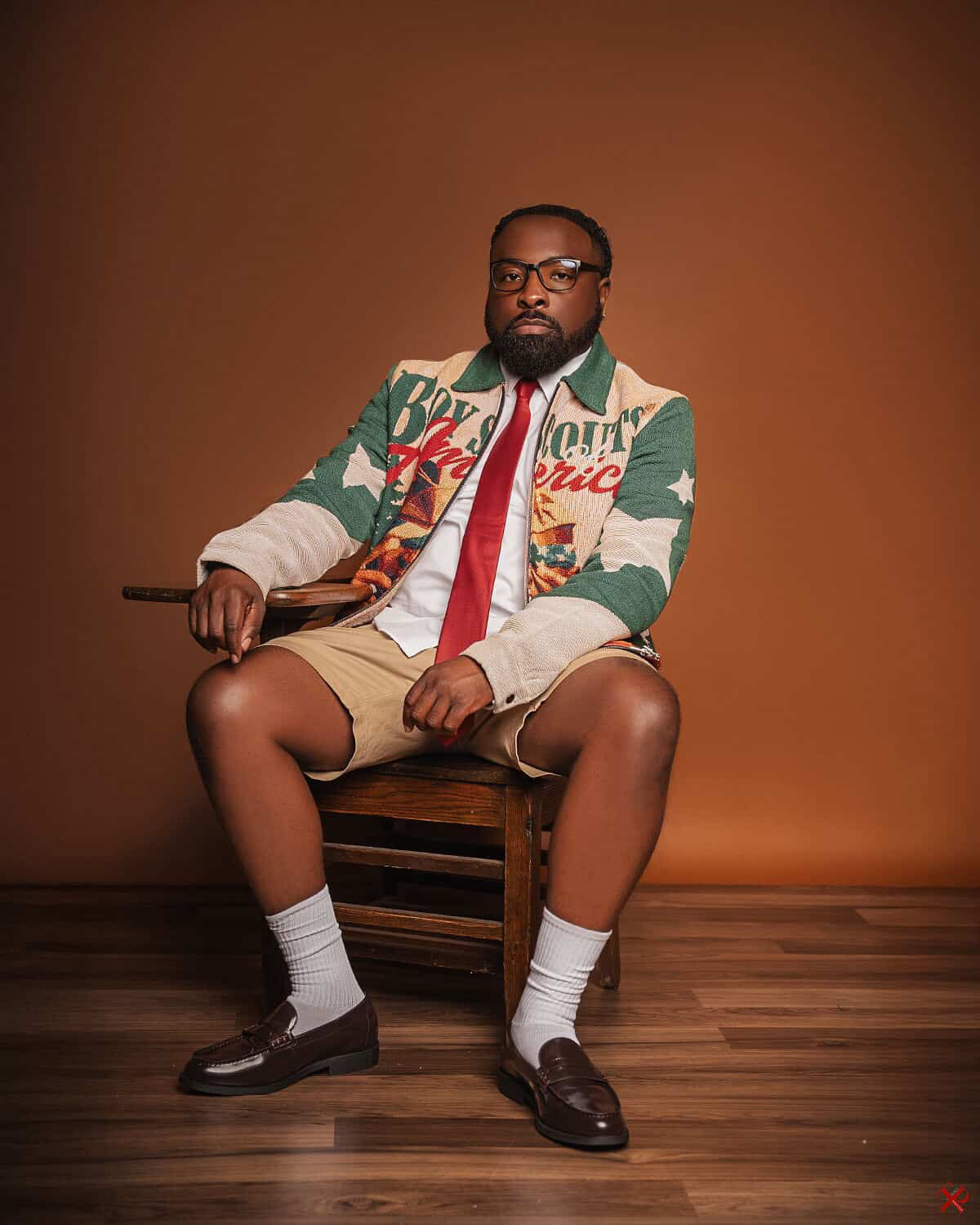 BOY SCOUTS OF AMERICA HANDMADE TAPESTRY JACQUARD ZIPPERED JACKET