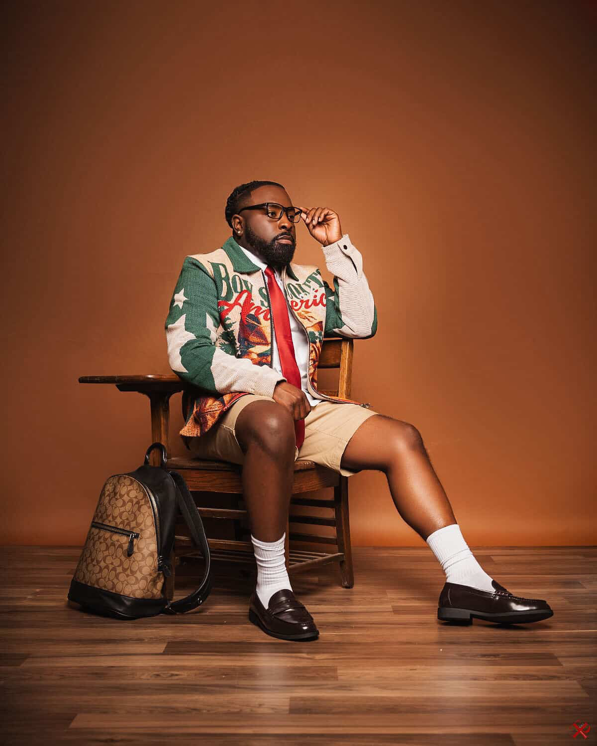 BOY SCOUTS OF AMERICA HANDMADE TAPESTRY JACQUARD ZIPPERED JACKET