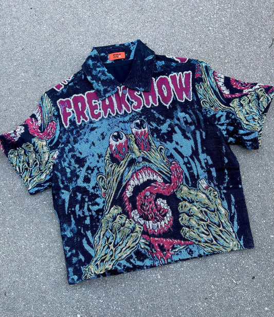 FREAKSHOW HANDMADE TAPESTRY JACQUARD FABRIC WORK SHIRT